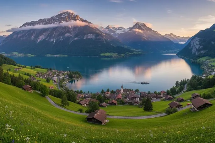 See und Berge in Nidwalden