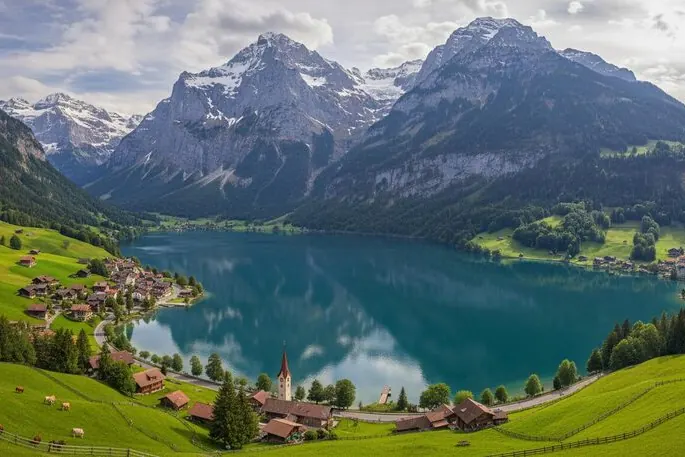 Mountain lake in Obwalden