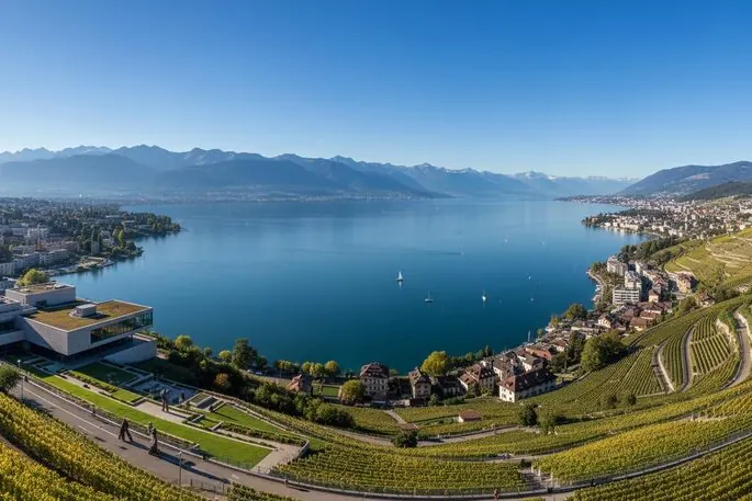Rebberge am Genfersee in der Waadt