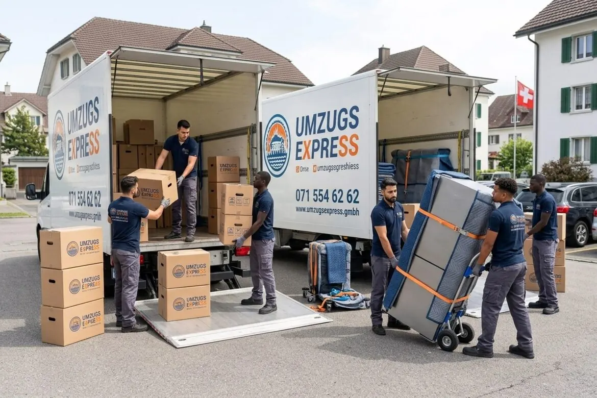 Moving crew loading two vehicles at once